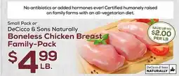 DeCicco & Sons Boneless Chicken Breast Family-Pack offer