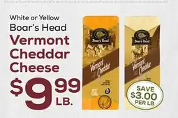 DeCicco & Sons Boar's Head Vermont Cheddar Cheese offer