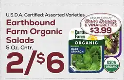 DeCicco & Sons Earthbound Farm Organic Salads 5 Oz. Cntr offer