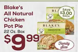 DeCicco & Sons Blake's All Natural Chicken Pot Pie offer