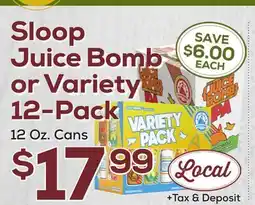 DeCicco & Sons Sloop Juice Bomb or Variety 12-Pack offer