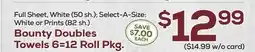 DeCicco & Sons Bounty Doubles Towels 6=12 Roll Pkg offer