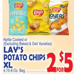 Bravo Supermarkets LAY'S POTATO CHIPS XL offer
