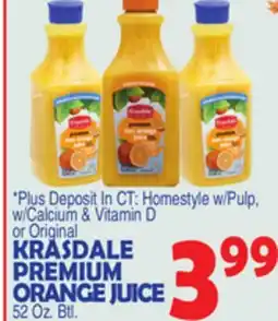 Bravo Supermarkets KRASDALE PREMIUM ORANGE JUICE offer