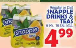 Bravo Supermarkets SNAPPLE DRINKS & TEAS offer