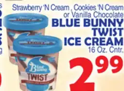 Bravo Supermarkets BLUE BUNNY TWIST ICE CREAM offer