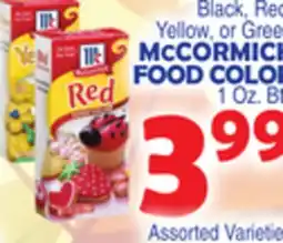 Bravo Supermarkets MCCORMICK FOOD COLOR offer