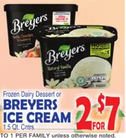 Bravo Supermarkets BREYERS ICE CREAM offer