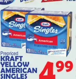 Bravo Supermarkets KRAFT YELLOW AMERICAN SINGLES offer