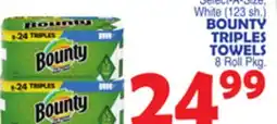 Bravo Supermarkets BOUNTY TRIPLES TOWELS offer