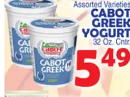 Bravo Supermarkets CABOT GREEK YOGURT offer