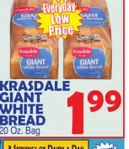 Bravo Supermarkets KRASDALE GIANT WHITE BREAD offer