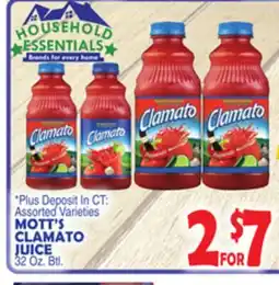 Bravo Supermarkets MOTT'S CLAMATO JUICE offer