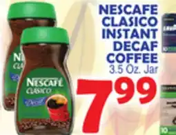 Bravo Supermarkets NESCAFE CLASICO INSTANT DECAF COFFEE offer