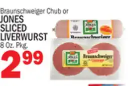 Bravo Supermarkets JONES SLICED LIVERWURST offer