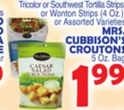 Bravo Supermarkets MRS. CUBBISON'S CROUTONS, 5 Oz. Bag offer