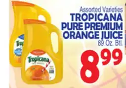 Bravo Supermarkets TROPICANA PURE PREMIUM ORANGE JUICE offer