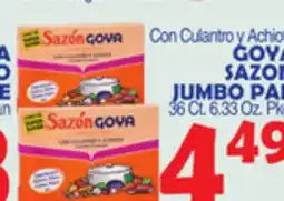 Bravo Supermarkets GOYA SAZON JUMBO PAK offer