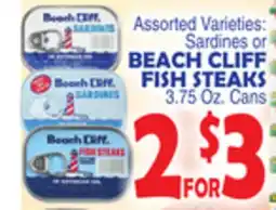 Bravo Supermarkets BEACH CLIFF FISH STEAKS offer