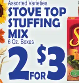 Bravo Supermarkets STOVE TOP STUFFING MIX offer