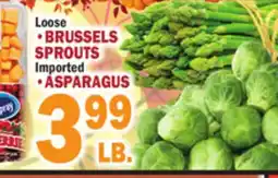 Bravo Supermarkets BRUSSELS SPROUTS Imported ASPARAGUS offer