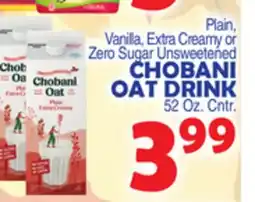 Bravo Supermarkets CHOBANI OAT DRINK offer