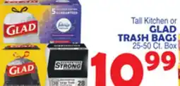 Bravo Supermarkets GLAD TRASH BAGS offer