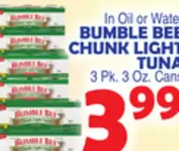 Bravo Supermarkets BUMBLE BEE CHUNK LIGHT TUNA offer