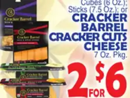 Bravo Supermarkets CRACKER BARREL CRACKER CUTS CHEESE, 7 Oz. Pkg offer