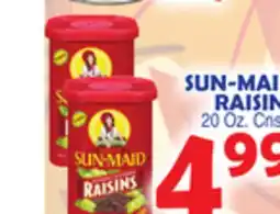 Bravo Supermarkets SUN-MAID RAISINS offer