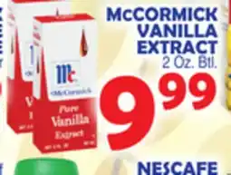 Bravo Supermarkets MCCORMICK VANILLA EXTRACT NESCAFE offer