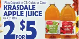 Bravo Supermarkets KRASDALE APPLE JUICE offer