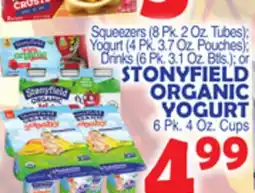Bravo Supermarkets STONYFIELD ORGANIC YOGURT offer