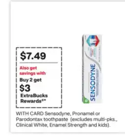 CVS Sensodyne, Pronamel or Parodontax toothpaste offer
