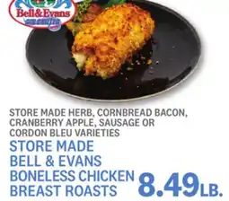 Kings Food Markets STORE MADE BELL & EVANS BONELESS CHICKEN BREAST ROASTS offer