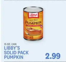 Kings Food Markets LIBBY'S SOLID PACK PUMPKIN offer