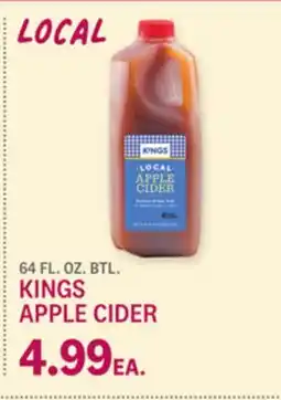 Kings Food Markets KINGS APPLE CIDER offer