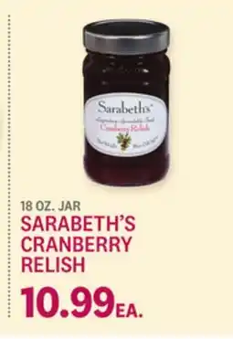 Kings Food Markets SARABETH'S CRANBERRY RELISH offer