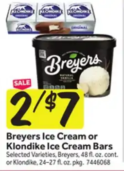 Stop&Shop Breyers Ice Cream or Klondike Ice Cream Bars offer