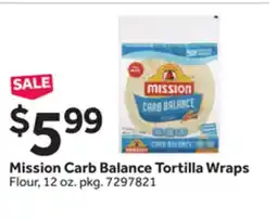 Stop&Shop Mission Carb Balance Tortilla Wraps offer