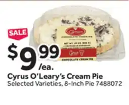 Stop&Shop Cyrus O'Leary's Cream Pie offer