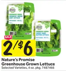 Stop&Shop Nature's Promise Greenhouse Grown Lettuce offer