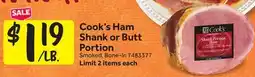 Stop&Shop Cook's Ham Shank or Butt Portion offer