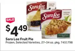Stop&Shop Sara Lee Fruit Pie offer