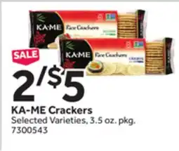 Stop&Shop KA-ME Crackers offer
