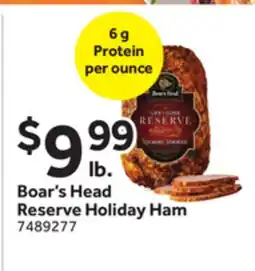 Stop&Shop Boar's Head Reserve Holiday Ham offer