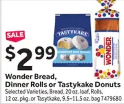 Stop&Shop Wonder Bread, Dinner Rolls or Tastykake Donuts offer