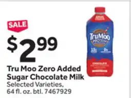 Stop&Shop Tru Moo Zero Added Sugar Chocolate Milk offer