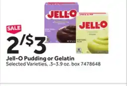 Stop&Shop Jell-O Pudding or Gelatin offer