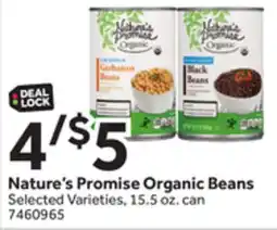 Stop&Shop Nature's Promise Organic Beans offer